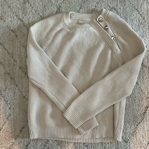 Sezane Cotton Gary Jumper - Size S - Ecru